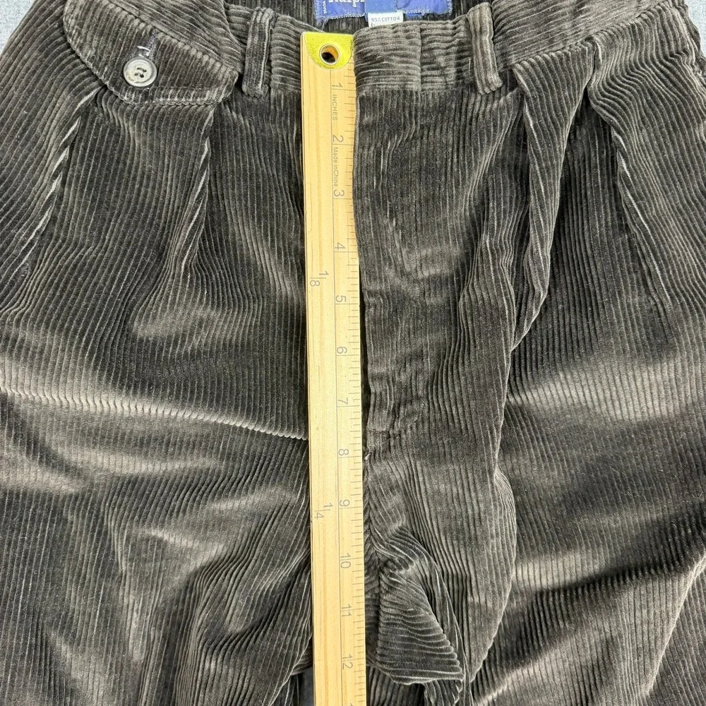 Ralph Lauren Kids Size 6 Brown Corduroy Pleated Cuffed Trousers Made in USA